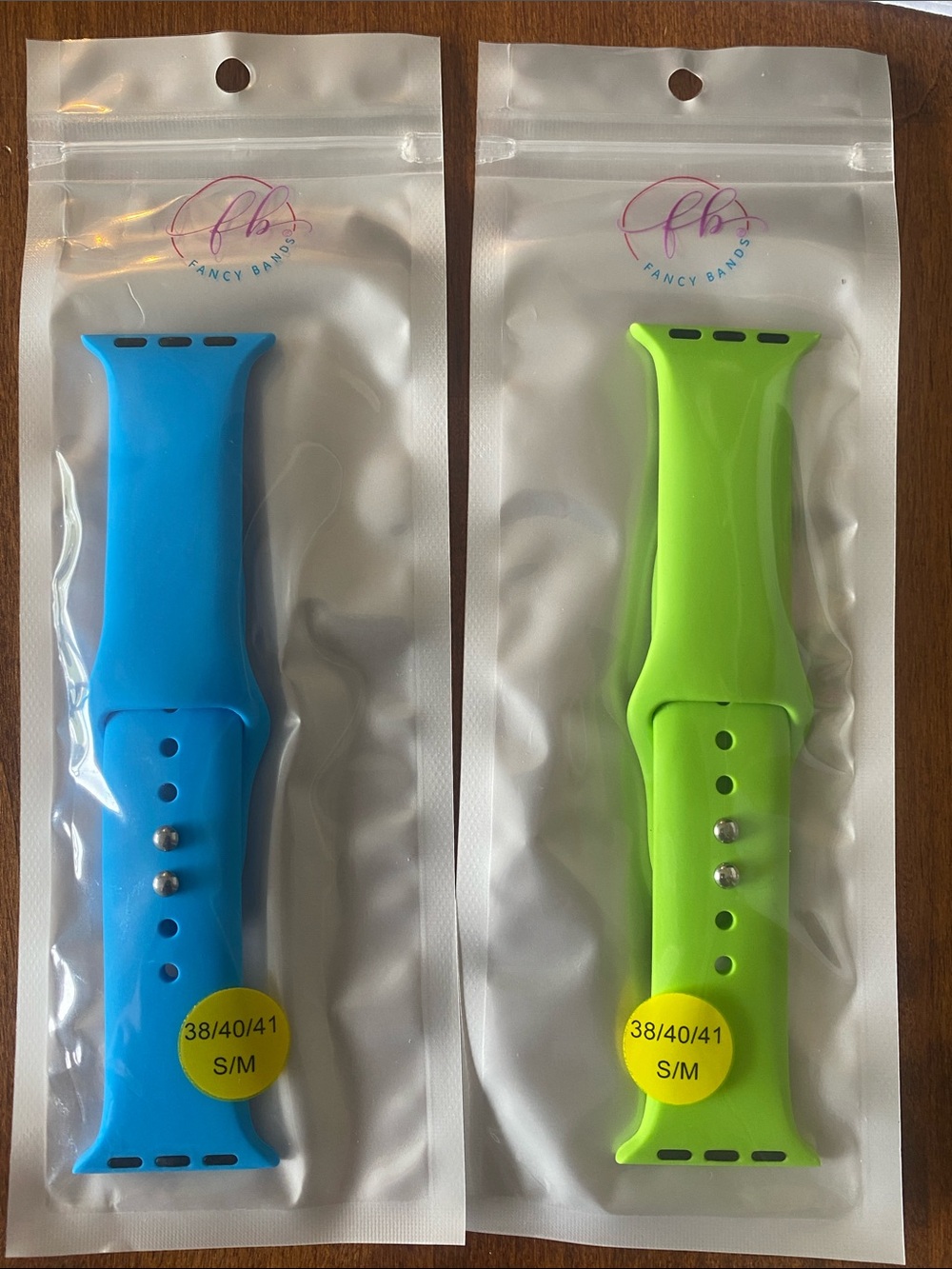 Blue and Green Silicone Watch Bands - Fits 38/40/41mm